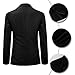 YUNCLOS Mens Slim Fit Casual One Button Notched Lapel Blazer Jacket, Black, Medium