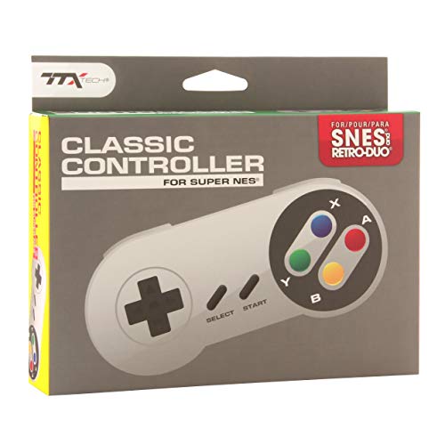 TTX SNES - Controller - Wired - Super Famicom Style - Grey - Retail Packaging (Certified Refurbished)