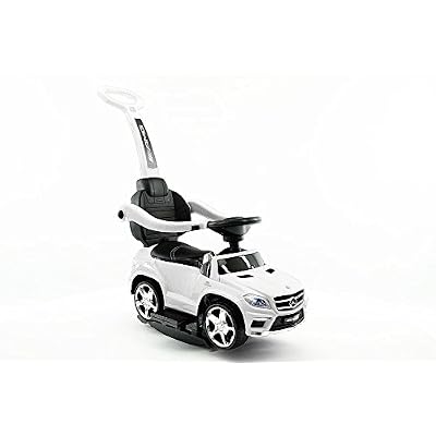 Baby Steps 1578-SW Linsenced Mercedez Benz Licensed Mercedes GL63 Amg Car with Removable Pushing Bar, White