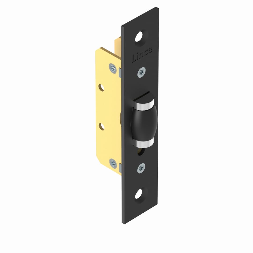 Lince 95554NERP 1-Point mortice Lock Ref. 5554NRPS 24 x 68mm for Very Narrow Profiles, Negro