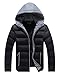 Lega Men's Winter Warm Outwear Coat Soft Shell Jacket with Removable Hood