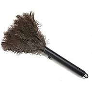 Retractable Feather Duster-Genuine Ostrich Feathers with Metal-Wire Binding
