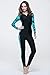 Micosuza Full Body Swimsuit - Swim Suit Full Coverage - Long Legs, Long Sleeves for Women Blue