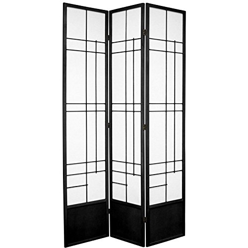 UPC 849527028155, Oriental Furniture 7 ft. Tall Eudes Shoji Screen - Black - 3 Panels