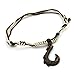 HZMAN Hawaiian Fish Hook Pendant Hemp Cord Chain - Maori Tribal Necklace
