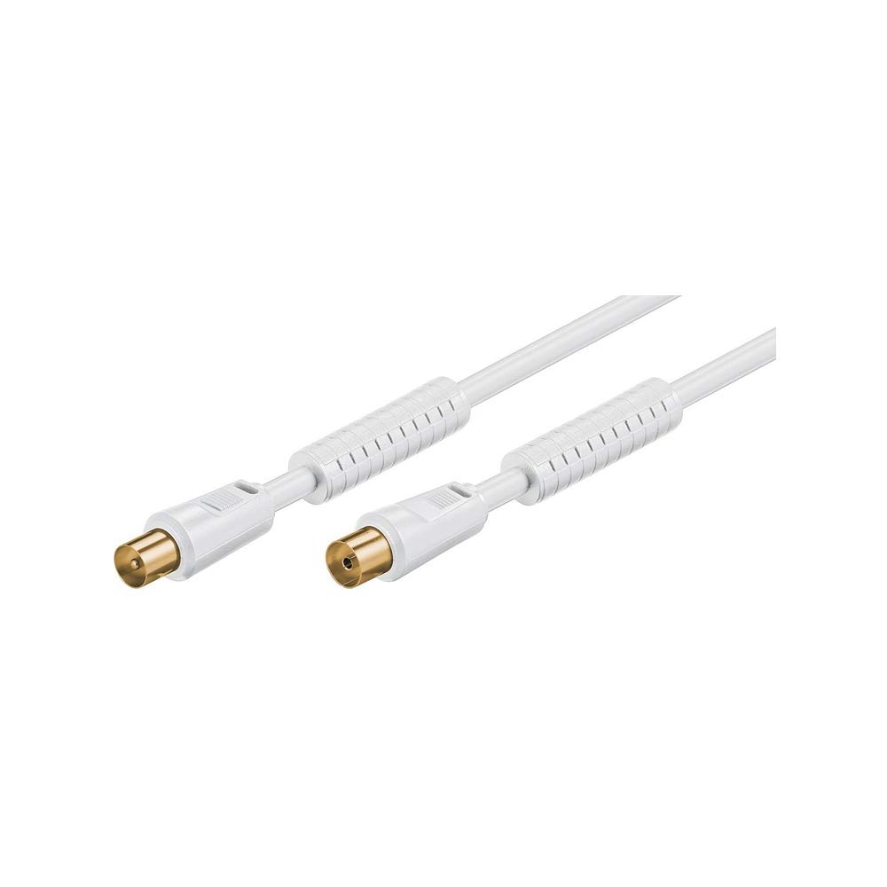 Goobay 67277 Antenna Cable with Ferrite (80 dB), 2x Shielded, 2.5 m Length