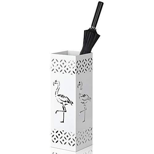 Umbrella Stand Holder Extra Large Umbrella Rack for Canes Walking Sticks Umbrella Container with Removable Drip Tray and 2 Hooks