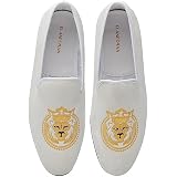 ELANROMAN Mens Dress Loafers Embroidered 2.0 Shoes Wedding  display picture 1