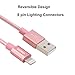 Lightning Cable, KOOWIEN 3PCS 3FT 6FT 10FT 8pin Nylon Braided Extra Long Charging Cable USB Cord Charger for Apple iPhone 6s, 6s+, 6+, 6,iPhone 7, 7plus, iPad Mini,Air,Pro,iPad5,iPod (Rose Gold)