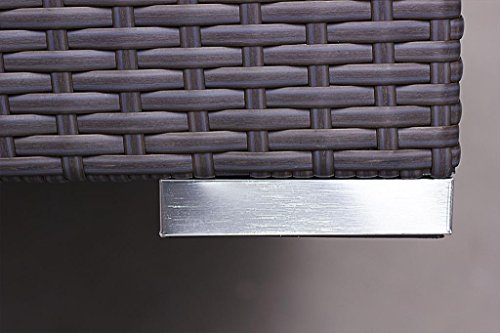 essella Polyrattan Garnitur Bahamas in Grau Flachgeflecht – Bild 8