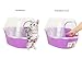Covered Litter Box, Jumbo Hooded Cat Litter Box Holds Up to Two Small Cats Simultaneously,Extra Large Purple by Petphabet