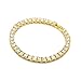 AOVR Hot Hip Hop Cuban Link CZ Crystal Gold Silver Plated 5.5mm Fully Iced-Out Chain Bracelet (Gold)