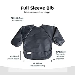 Tiny Twinkle Mess Proof Baby Bib, Cute Full Sleeve