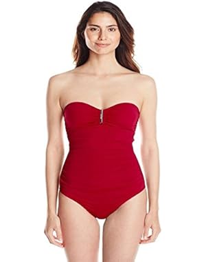 Calvin Klein Bandeau One-Piece Swimsuit Strawberry 16