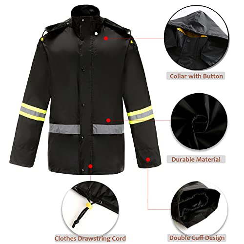 Ourcan Rain Suits for Men Waterproof Rain Gear Breathable Rain Coats