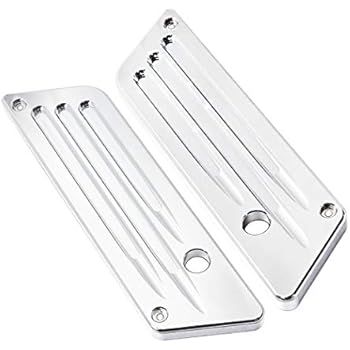 Benlari Chrome Saddlebag Saddle Bag Latch Cover Hinge Cover Compatible for Harley Davidson Touring Road King Electra Street Road Glide Tour Glide 1993-2013