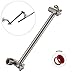 10'' Adjustable Brushed Nickel Shower Arm Extender, Flexible Height and Universal Angle, Full Brass Made