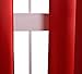 MYSKY HOME Red Curtains Bedroom Curtains 63 Inch Long Blackout Curtains for Living Room Dark Grommet Window Curtains Privacy Protect Room Darkening Single Panel Curtains, 52 x 63 Inch, Red