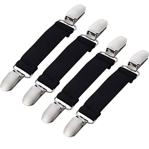 Elastic Mitten Clips Tight Stainless Steel Gloves Clips for Toddler Kids Clothes Dress Sweater Shawl Fit Cinch Waist Clips