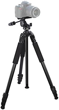 80" tripod for : Olympus Stylus Tough 6010 CameraTripod - 360 Degree Pan, Tilt + Quick Release, Vertical Leg Adjustments, (2) Bubble Level Indicators + Durable Carry Case