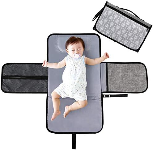 Matelas A Langer Bellestyle Tapis A Langer Couche Culotte Changement Kit Pour Bebe Portable Matelas A Langer De Voyage Coussin Leger Etanche Parfait A La Maison Exterieur Fleche Grise