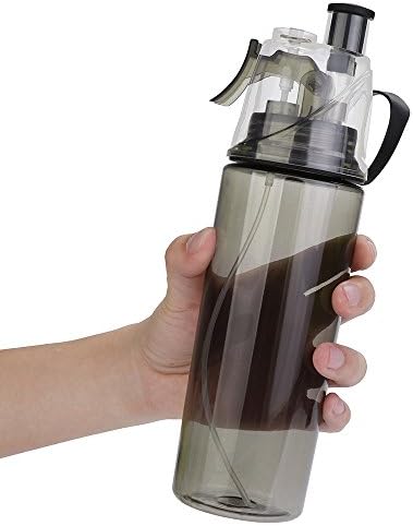 Eldori 自転車用ボトル 600ml スポーツウォーターボトル 水筒 時間マーカー 目盛り ストロー付き 直飲み Bpaフリー プラスティック フルーツ デトックス インフューズ ウォーター スポーツボトル ミストボトル 両用 大容量 ウォーターボトル 漏れ防止 抗菌 安全無害 軽量