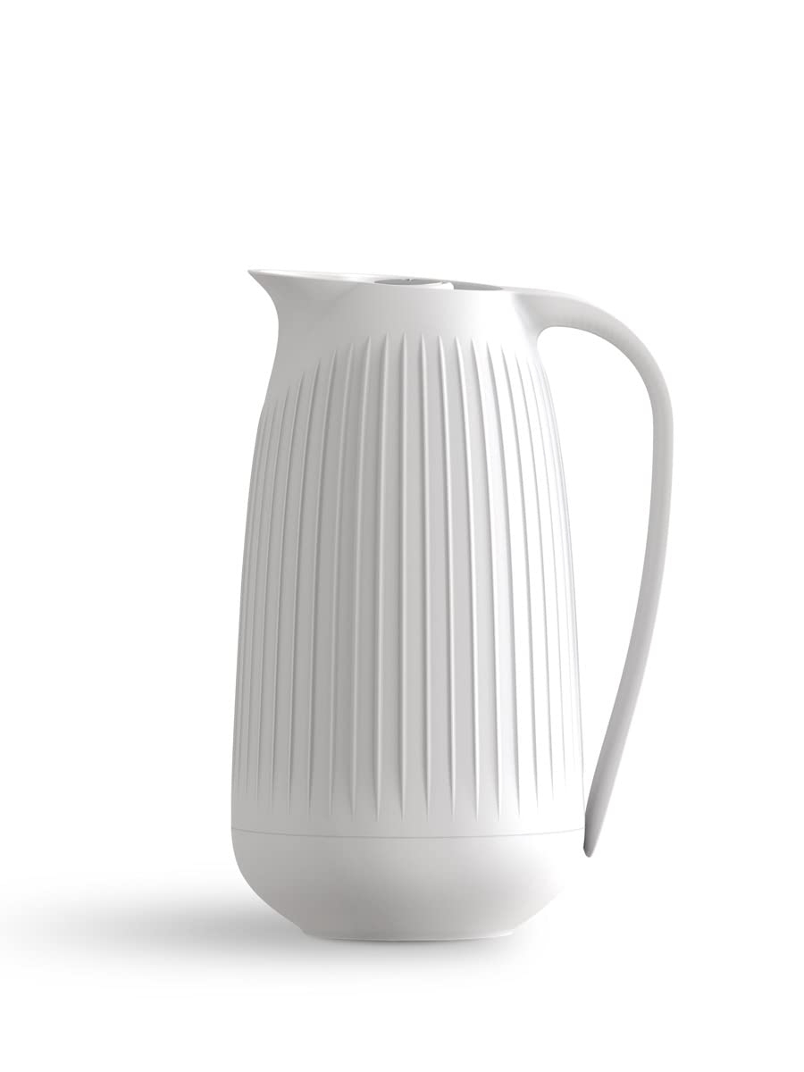 Kähler Hammershøi Insulated Jug 1.0 L Button Function for Tea and Coffee White