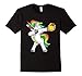 Dabbing Unicorn Softball Player Funny Dab Dance Rainbow Gift T-Shirt