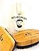 The Beardman Beard & Hair Brush for Men, Bamboo & Beachwood with 100% Soft Boar Bristles to Comb Beards and Mustache Complete with a Muslin Style Cotton Gift Bag - Great to Use with Facial Hair Beard Oil, Balm and Conditioners, Use with Dry or Wet Beards