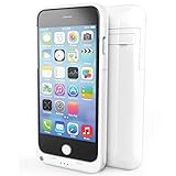 Rechargeable Battery Backup Power Bank Charger Case Cover for iphone 6 Plus / 6S Plus with 4800mAh capacity (White)