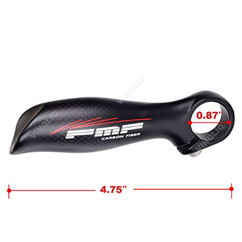 Vinqliq 2PCS Carbon Fiber MTB Bike Bicycle Cycling 7/8" Handlebar Bar End Grips Lightweight Durable with 2 Bar Plugs and Allen Wrench for MTB Road Bike (Matt Black)