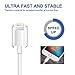 Cablex iPhone Charger Lighting Cable 8Pin iPhone Charging Cable Cord Compatible with iPhoneX/8/7/7Plus/6/6s/6Plus/5(White, 4pack)