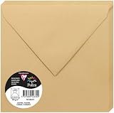 Clairefontaine 5463C Gummed Envelopes 16.5x16.5cm Caramel 120g/m² Pack of 20