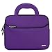 8.9-10.1 inch Tablet Sleeve, Evecase 8.9~10.1 inch Ultra-Portable Neoprene Zipper Carrying Sleeve Case Bag with Accessory Pocket - Purple/Black for Kids Tablets primary