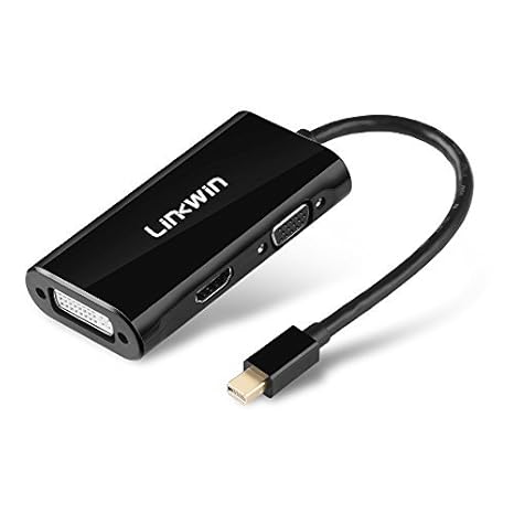 Mini Displayport to HDMI: 3 in 1 Thunderbolt zu VGA HDMI DVI Cable Kable Adapter Konverter vergoldete Kontakte für Apple MacB