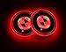2Pcs LED Car Logo Cup Holder Lights for BMW, 7 Colors Changing USB Charging Mat Luminescent Cup Pad, LED Interior Atmosphere Lamp Decoration Light.(BMW)