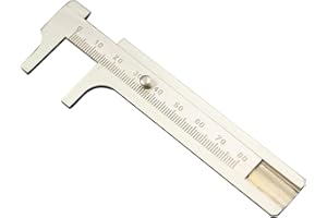 Baluue Mini Brass Vernier Caliper Portable Sliding Pocket Caliper Gauge Measuring Tool for Jewelry and Small Objects Measurem