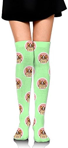 GYANG Thigh High Socks Cute Dog Women's Over The Knee High Leg Wamers Girls Winter Warm Crochet Stockings