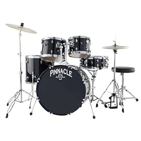 Ludwig Pinnacle Complete 5 piece Drumset by Ludwig, Gloss Black