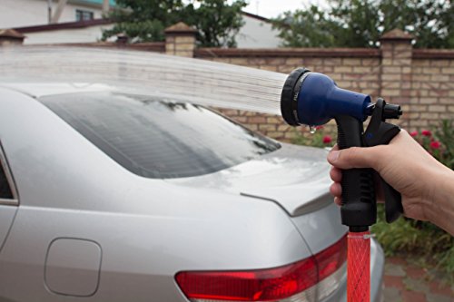 ALMA Garden Hose Nozzle - Water Hose Spray Nozzle - Hand Sprayer - 8 Patterns High Pressure Hose Nozzle - Best for Watering Plants Lawns - Car Wash and Pets Showering - Thumbnail 5