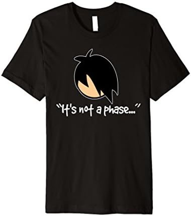 Mens Funny Emo "Not a Phase" t-shirt Medium Black