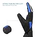 INBIKE Men's Winter Cold Weather Thermal Windproof Gel Bike Gloves Blue X-Large