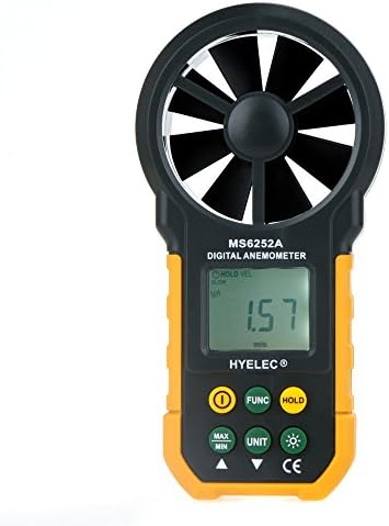 HYELEC MS6252A Multifunction Digital Anemometer/Air Volume with LCD Screen and Backlight by HYELEC