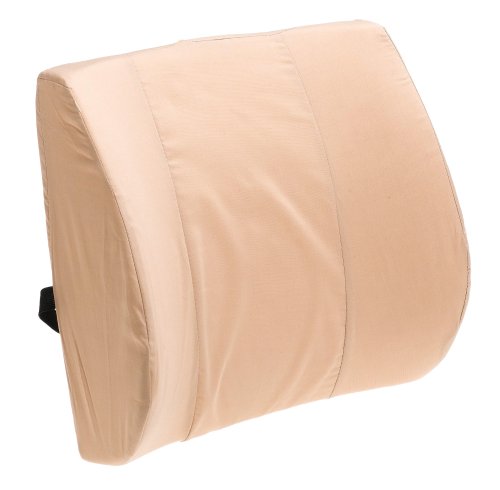 DMILumbar Support Pillow for Chair to Assist with Back Support with Removable Washable Cover to Ease Lower Back Pain while Improving Posture, 14 x 13 x 5, Contoured Foam, Premium,Tan