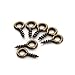 Linsoir Beads 0.55inch/7X14mm Screw Eye Pins for Jewelry Making Eyepins Hook Eyelets Screw Threaded Gold Tone Clasps Hooks for DIY Jewelry Making 200 pcs/lot