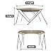 MSC 3 Bow 4 Bow Bimini Top Boat Cover with Rear Support Pole and Storage Boot(Beige, 3 Bow 6'L x 46