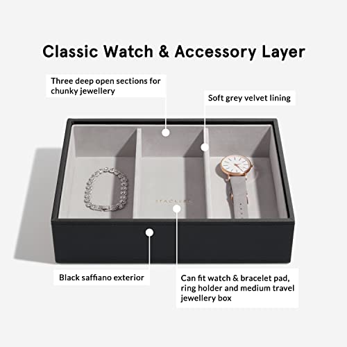 Stackers Classic Black Jewelry Box, Set of 2