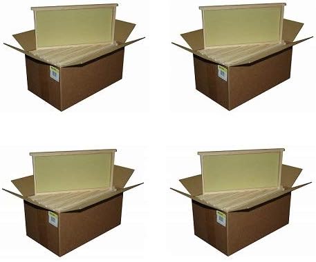 Mann Lake WW906 10-Pack Assembled Commercial Frames with Waxed Natural Rite-Cell Foundation, 9-1/8-Inch (Вundlе оf Fоur)