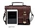 EOSUSI Women's Faux Leather Briefcases Messenger Bag Ladies Handbags, Brown
