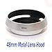 EasyFoto 46mm Silver/ Chrome Curved Vented Metal Lens hood for Leica, Contax Zeiss, Voigtlander Lens